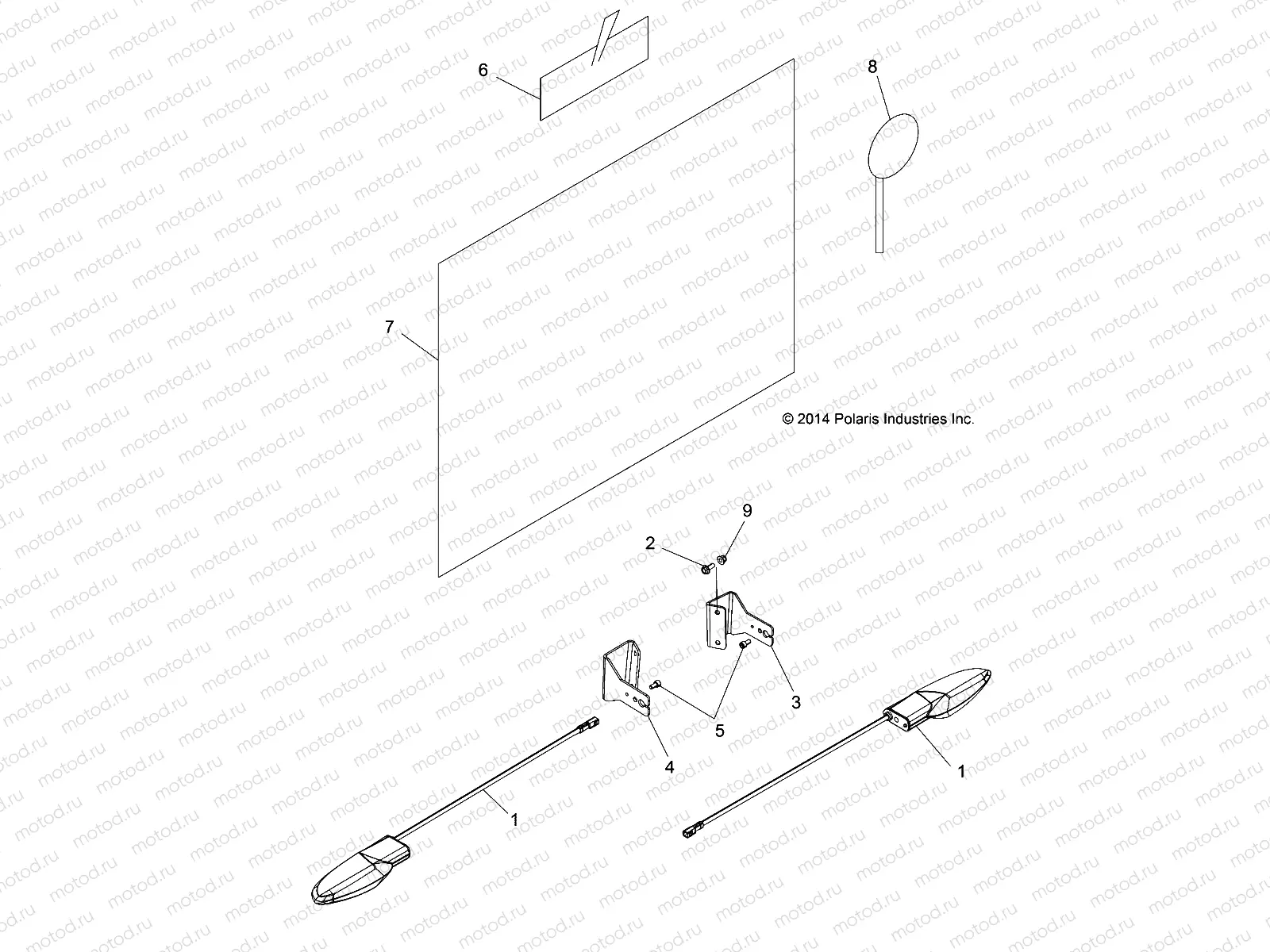 BODY | BODY, WINDSHIELD, TURN SIGNALS, AND MIRROR - L15U2NAFLA (49GEMBODY15FLA)