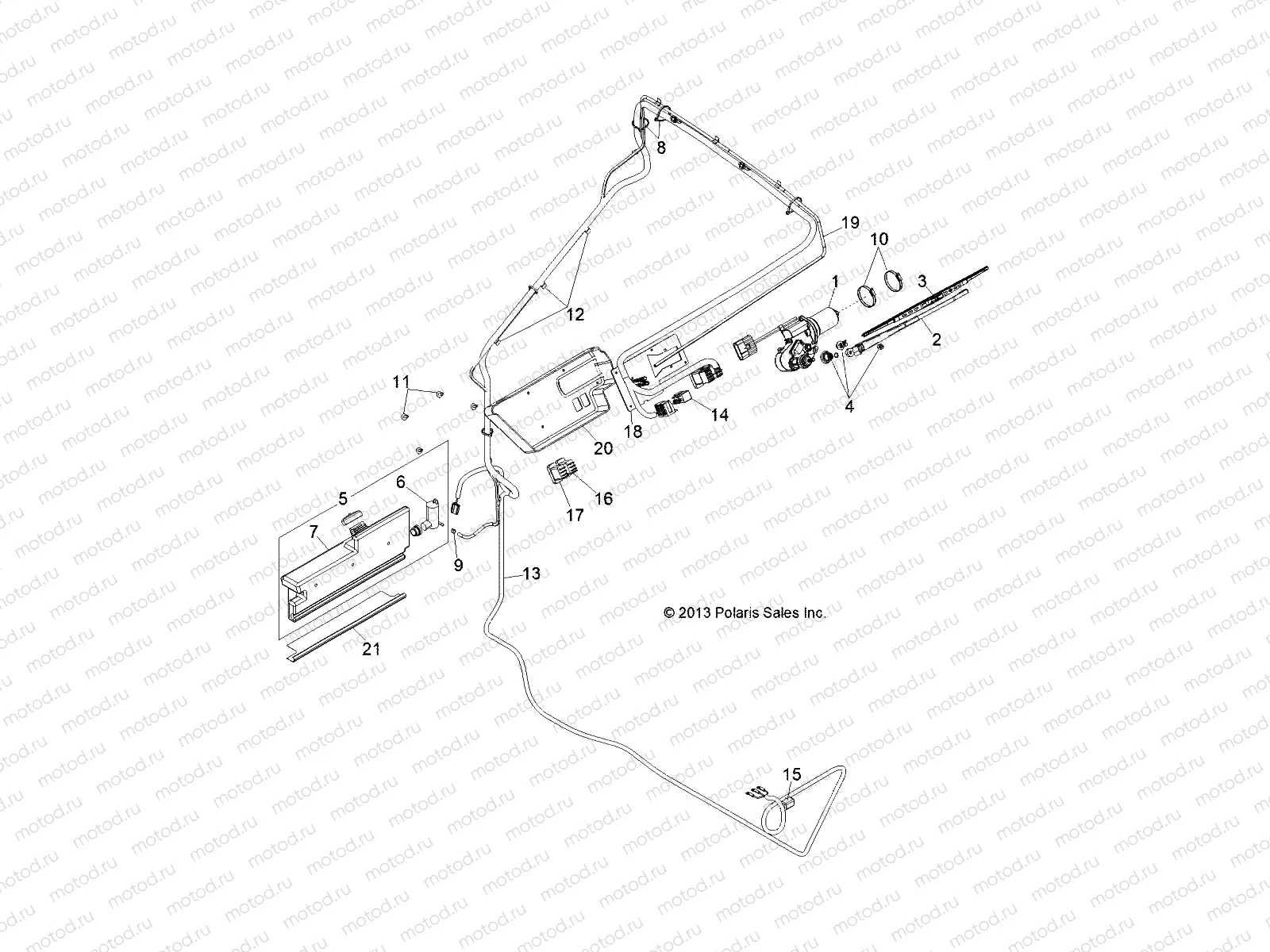 BODY | BODY, WINDSHIELD WIPER - D132M9JDJ (49BRUTUSWIPER13)