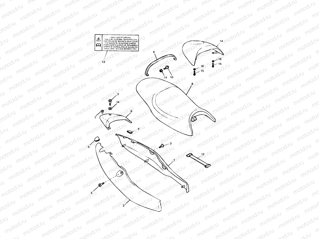 Bodywork - Rear Side Panels and Seat