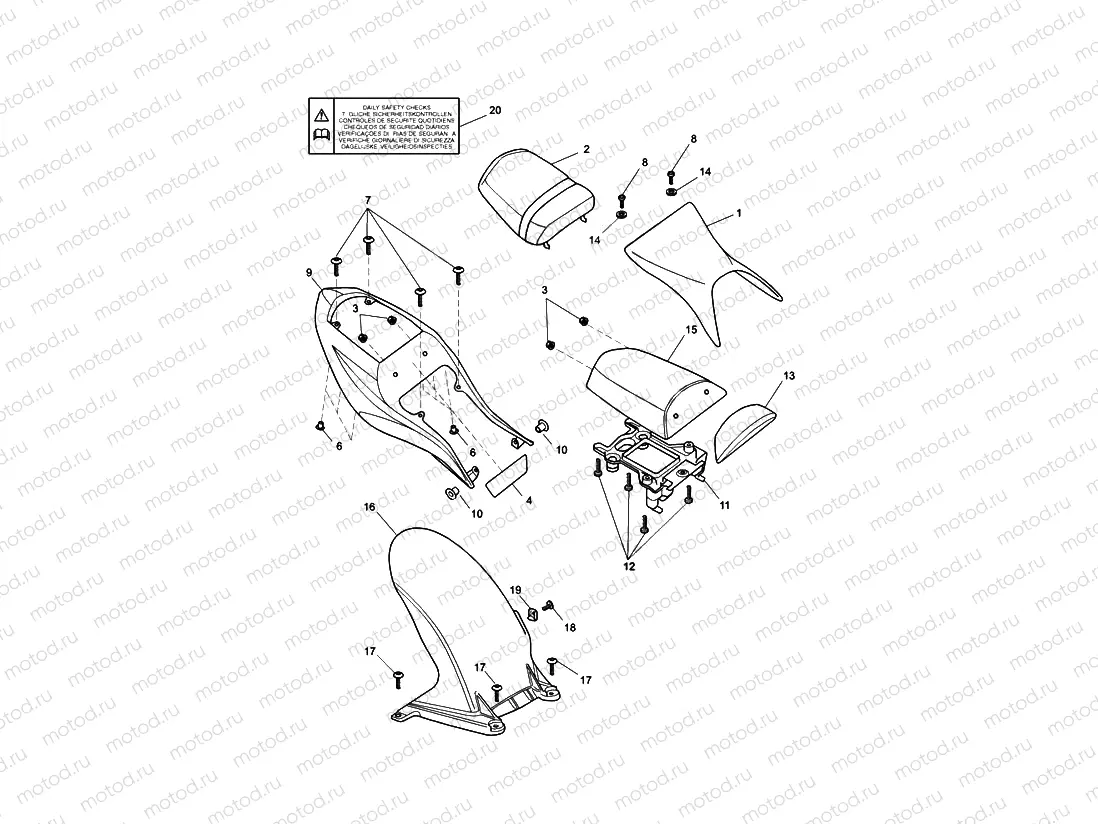 Bodywork - Rear Side Panels and Seat