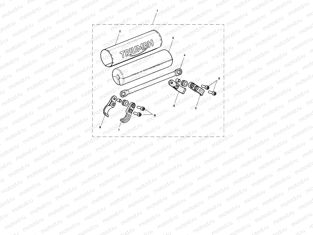 Brace Kit, Handlebar, Black