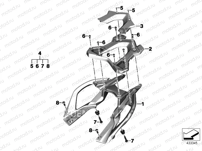 BRACKET F TOP CASE