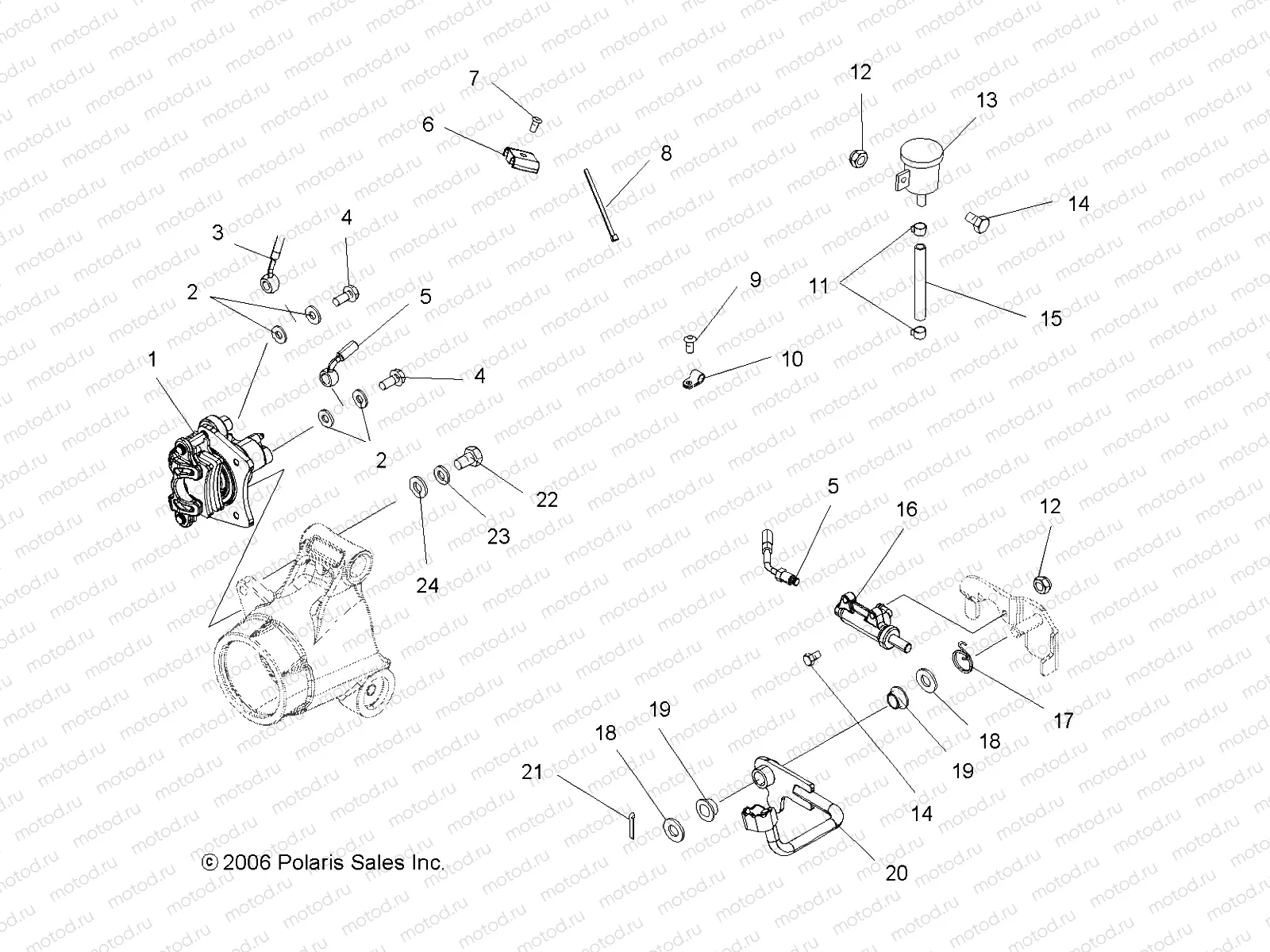 BRAKE | BRAKE, FOOT - A07MH50AB/AL/AQ/AX/AY/AZ/MN50AF/AN/AT/AY (49ATVBRAKERR500EFI)