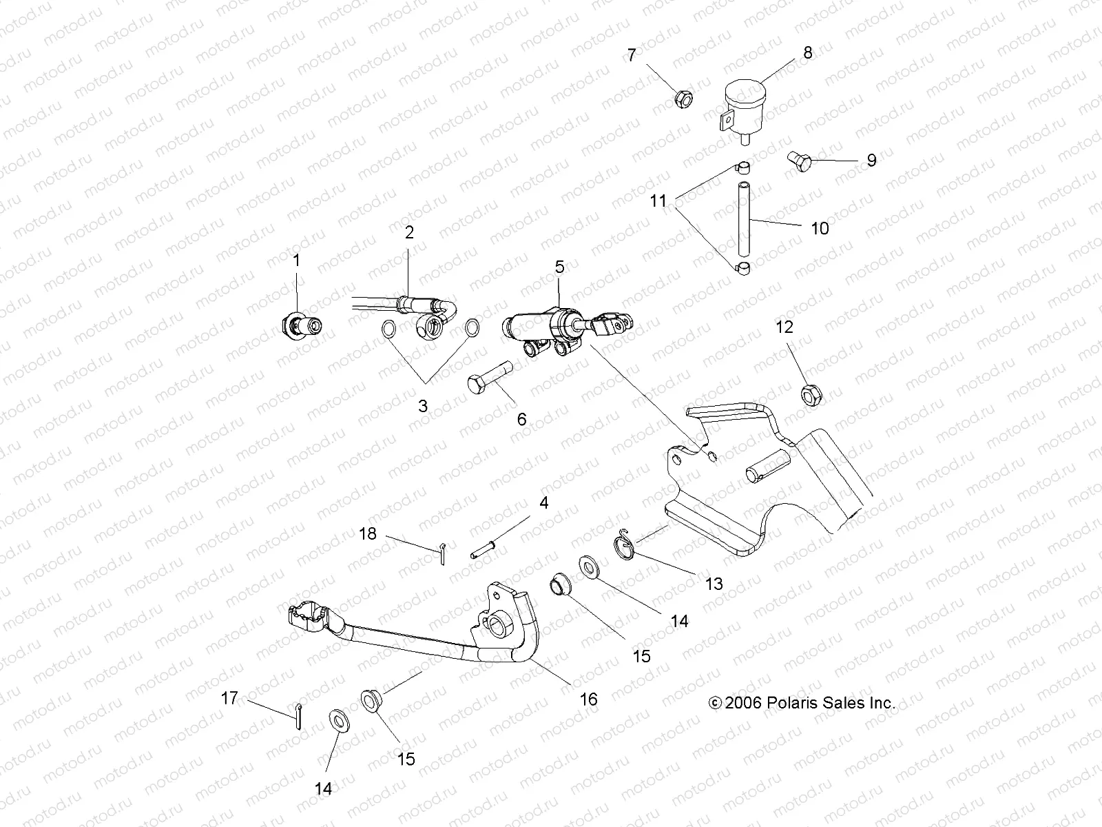 BRAKE | BRAKE, FOOT - A07TH50EA (49ATVBRAKEFOOTX2QUAD)