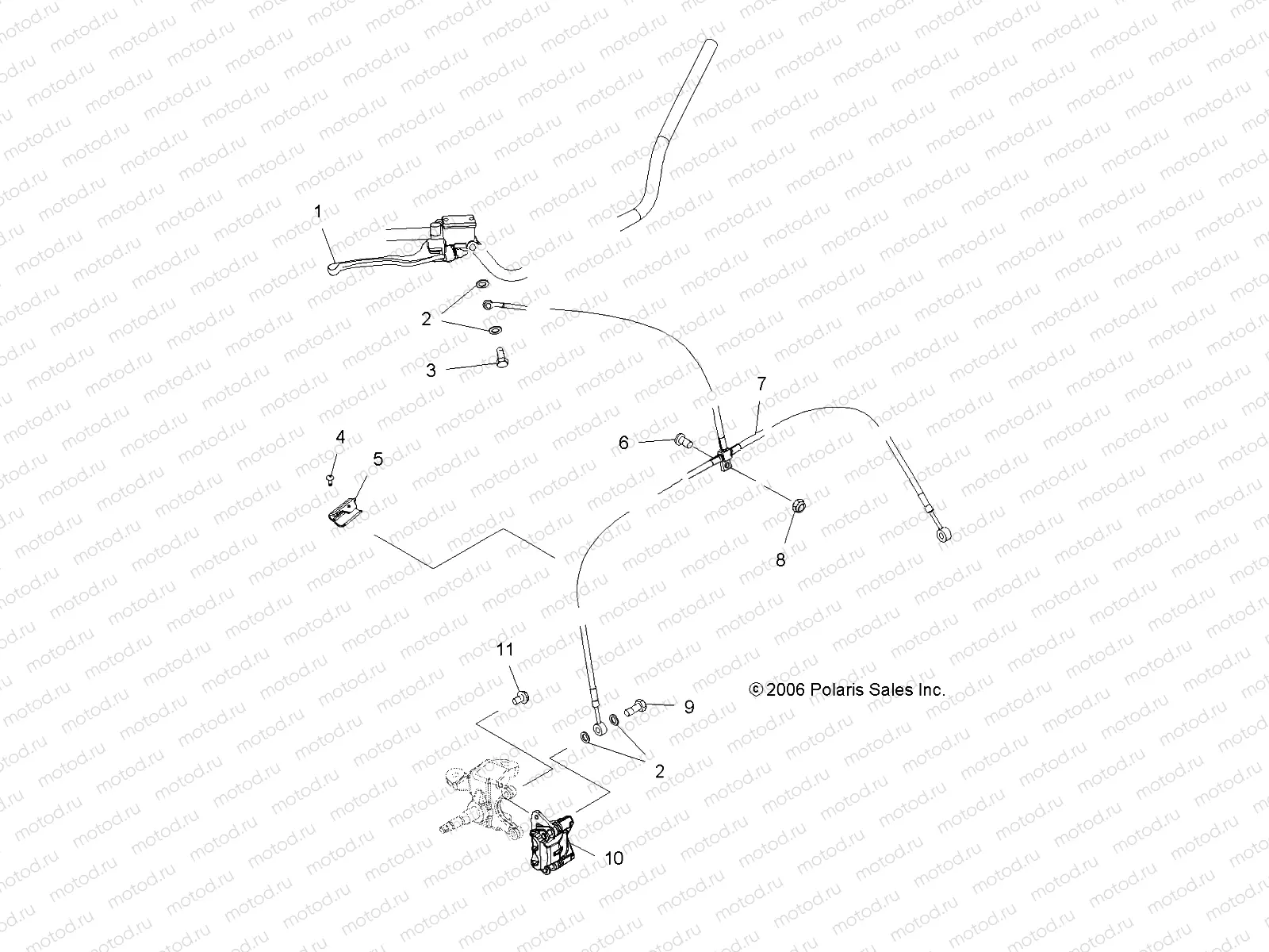 BRAKE | BRAKE, FRONT - A07GP52AA/AB (49ATVBRAKEFRT07OUT525)