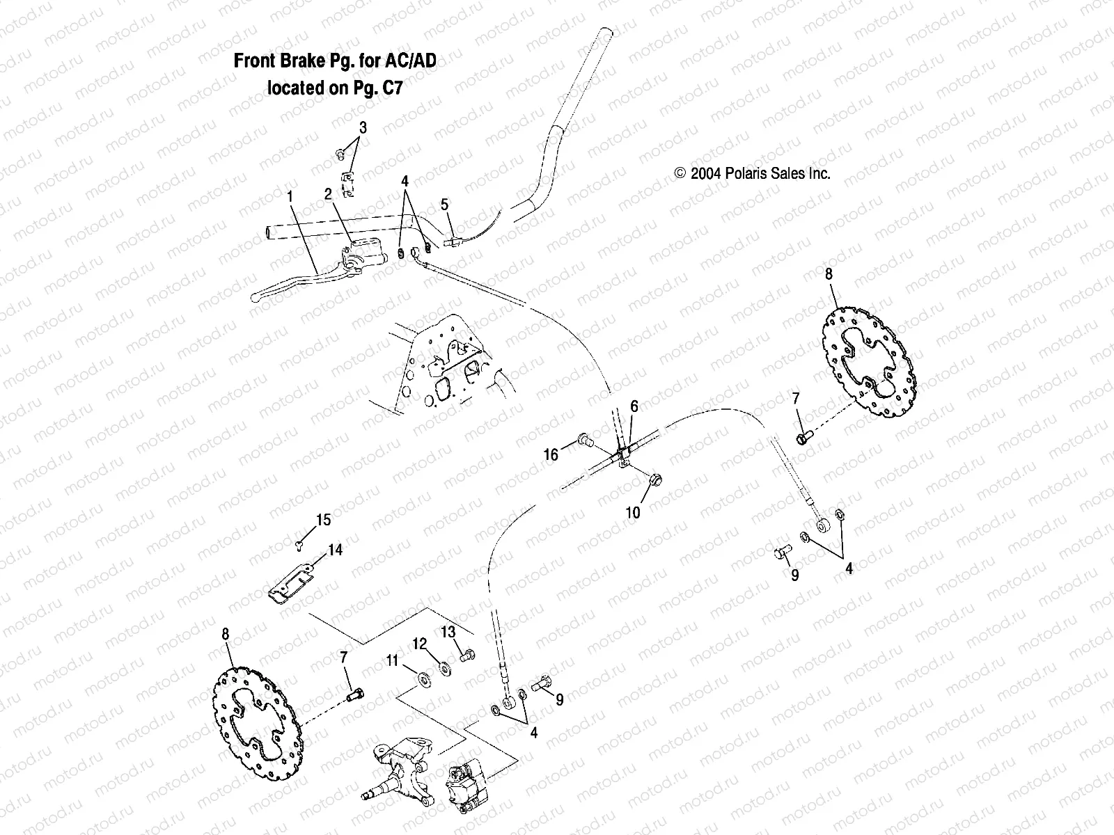 BRAKE | BRAKE, FRONT (AA)(AB) - A05PB20AA/AB (4999659965B12)