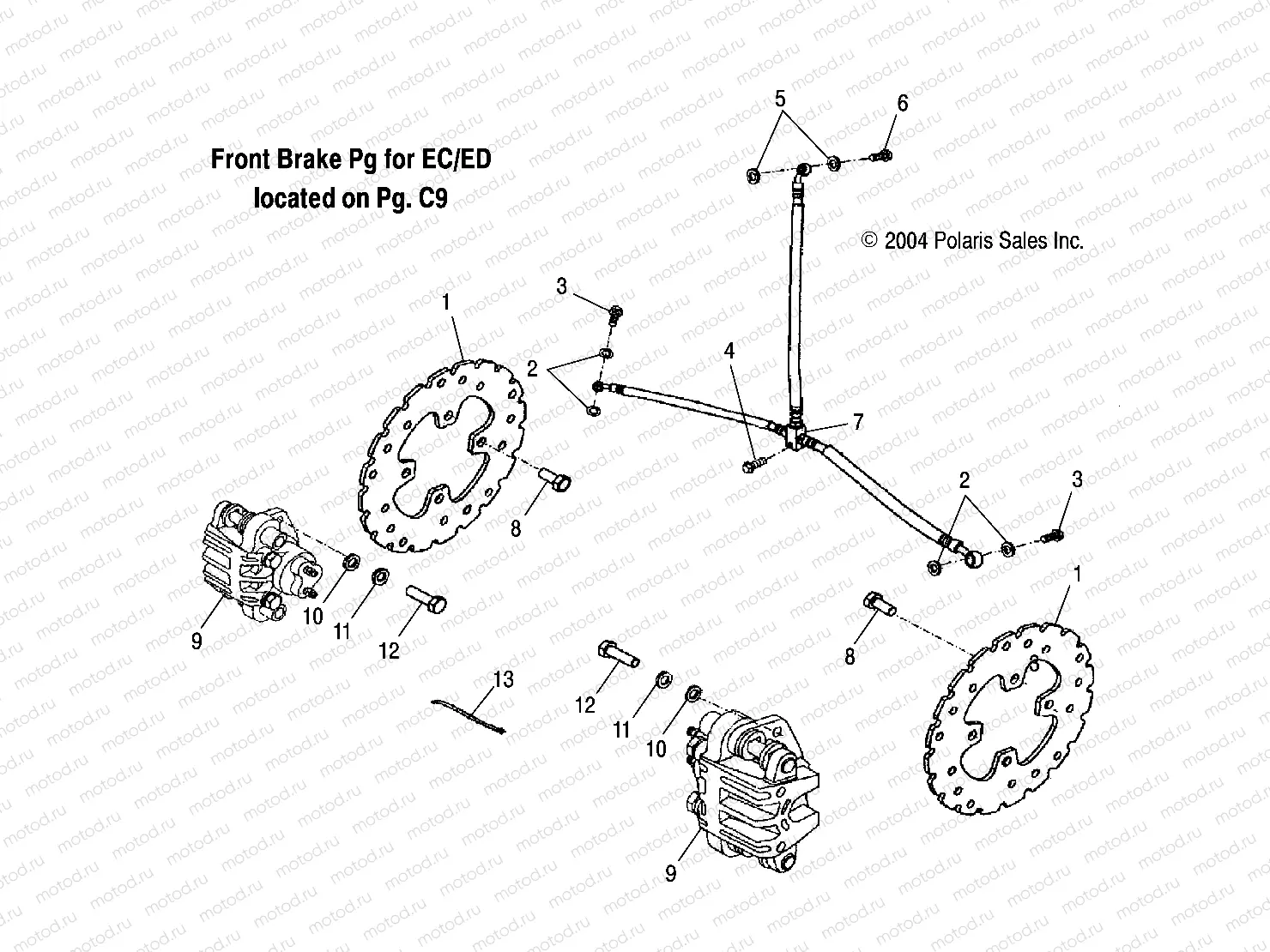 BRAKE | BRAKE, FRONT (EA)(EB) - A05PB20EA/EB (4999709970B14)