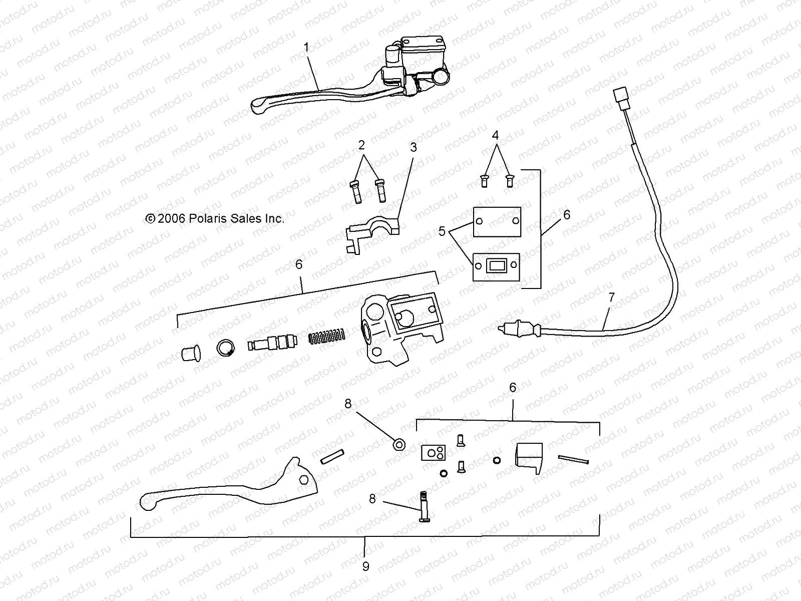 BRAKE | BRAKE, HAND, FRONT - A07GJ50AA/AB/AC (49ATVMCLHPRED500)