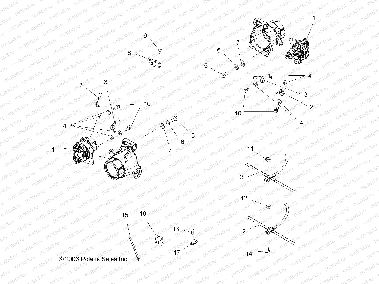 BRAKE | BRAKE, LINES, REAR - A07MH50FC (49ATVBRAKERR075EFIIN)