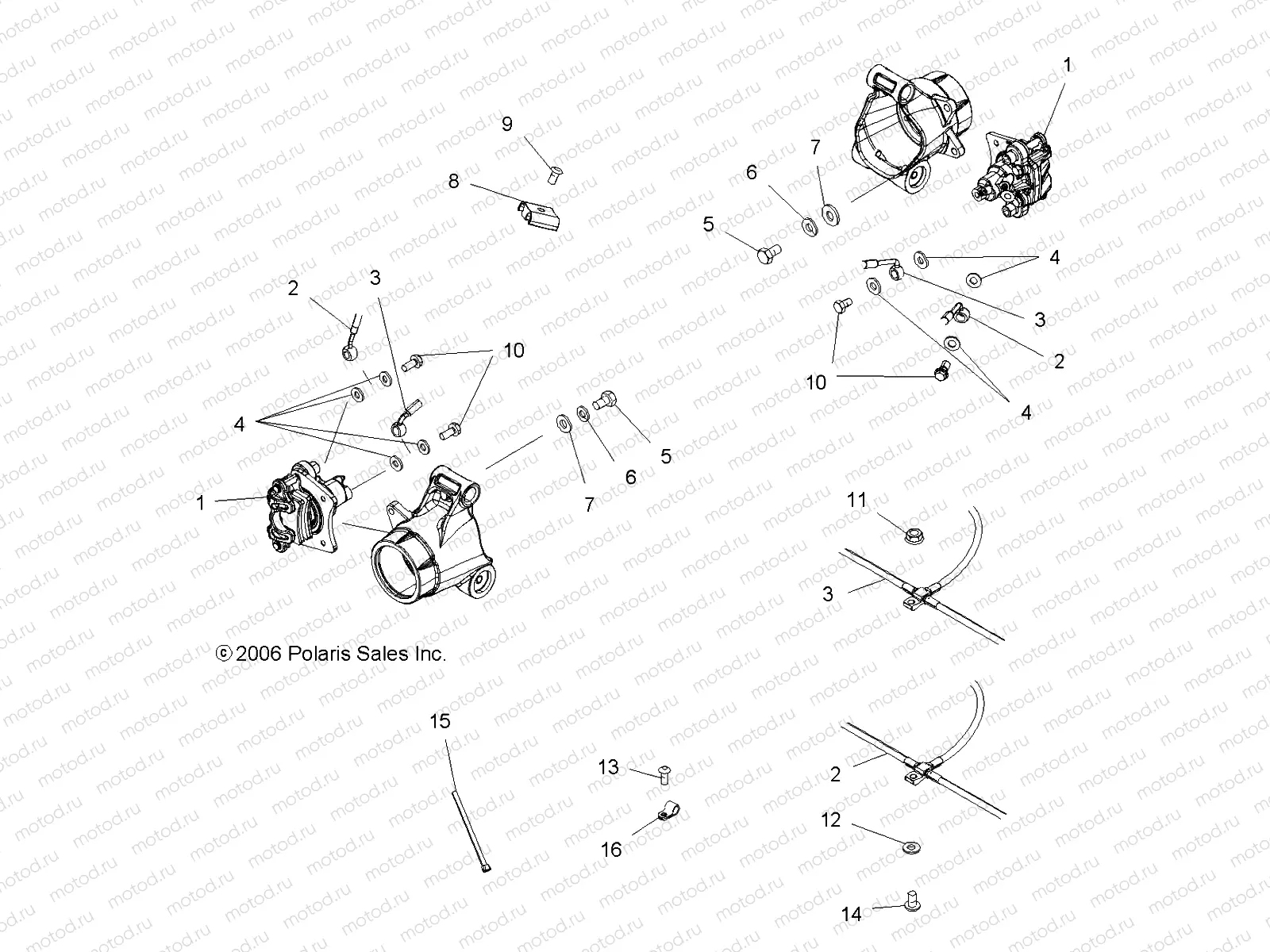 BRAKE | BRAKE, LINES, REAR - A07TH50EA (49ATVBRAKERRX2QUAD)