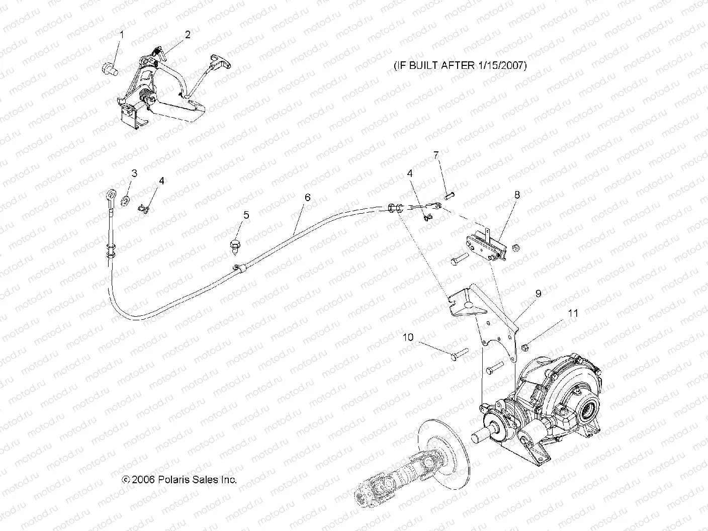 BRAKE | BRAKE, PARK (BUILT AFTER 1/15/07) - R07RB50AA/RH50AA (49RGRBRAKEPARK07700EFI)