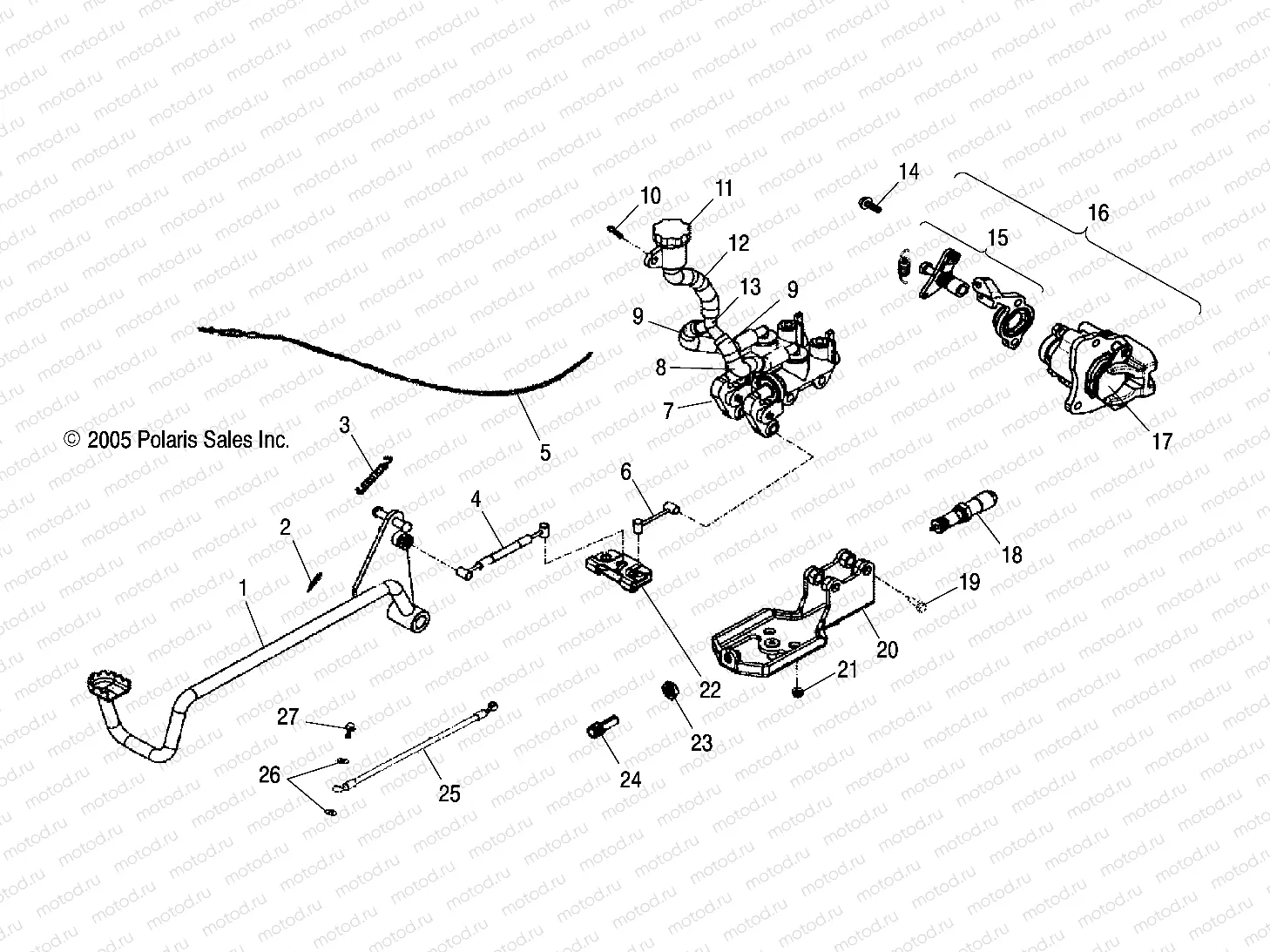 BRAKE | BRAKE, REAR - A06PB20EA/EB (4999202509920250C01)