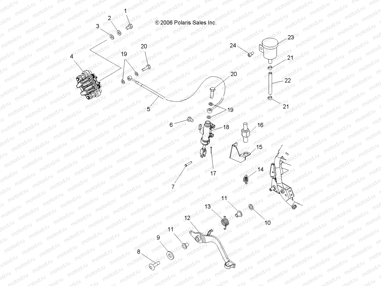 BRAKE | BRAKE, REAR - A07GP52AA/AB (49ATVBRAKERROUTLAW)