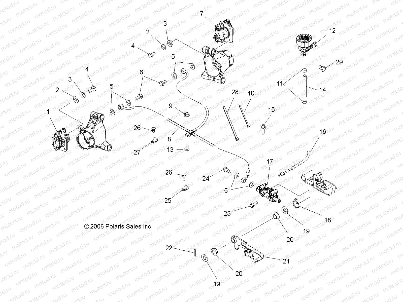 BRAKE | BRAKE, REAR and FOOT PEDAL - A07TH50AL/AQ/AU/AZ/TN50AF/AS/AU (49ATVBRAKERRX2500EFI)