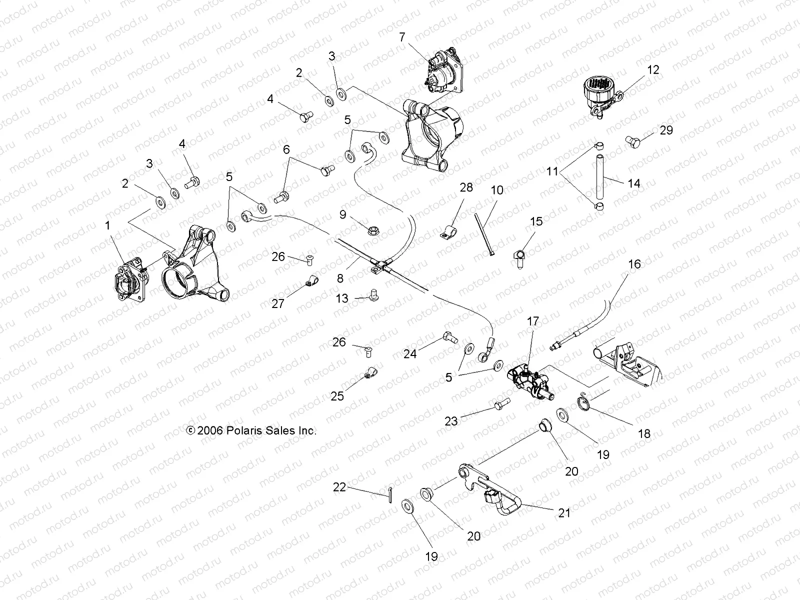 BRAKE | BRAKE, REAR and FOOT PEDAL - A07TH76AU/TN76AF/AL/AU (49ATVBRAKEFOOT07X2800)