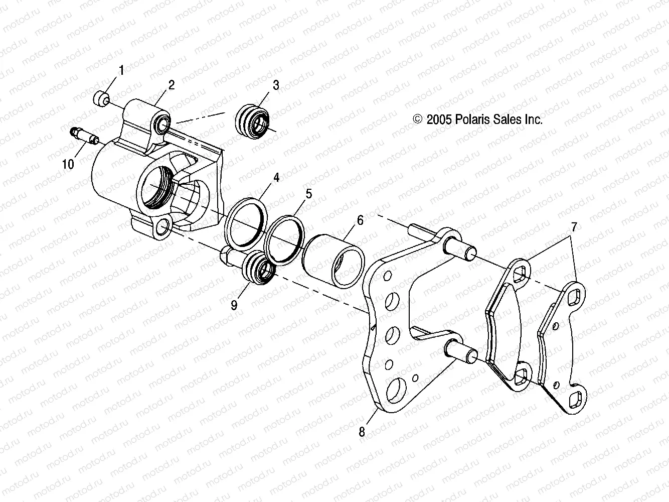 BRAKE CALIPER | BRAKE CALIPER, FRONT - A07MH76AL/AQ/AX/AY/AZ/A2/MN76AF/AT/AY (4999200299920029B02)