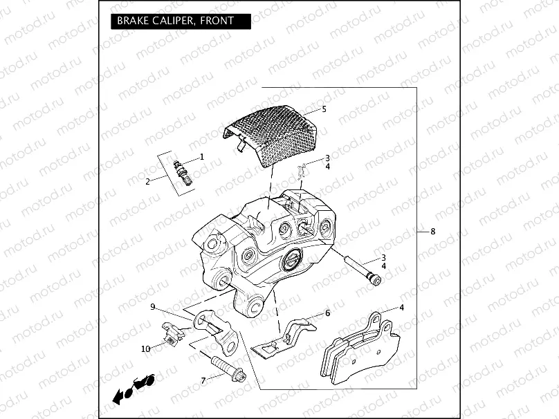 BRAKE CALIPER, FRONT