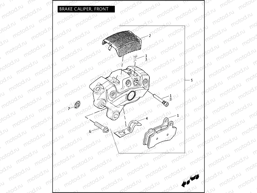 BRAKE CALIPER, FRONT