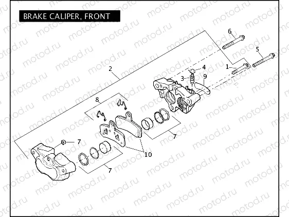BRAKE CALIPER, FRONT
