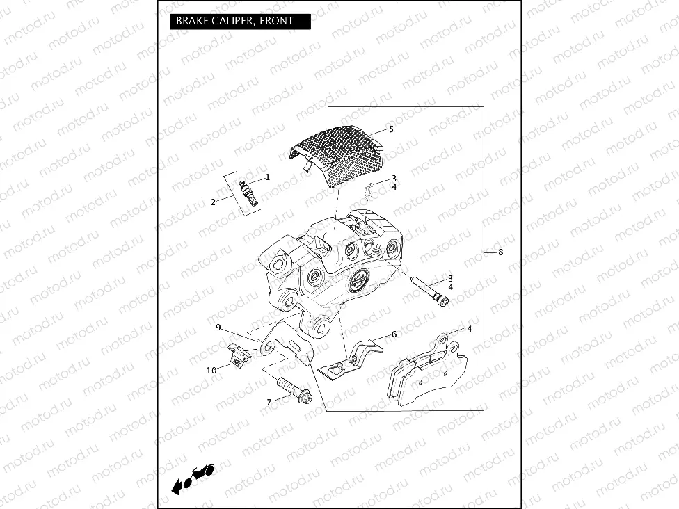 BRAKE CALIPER, FRONT