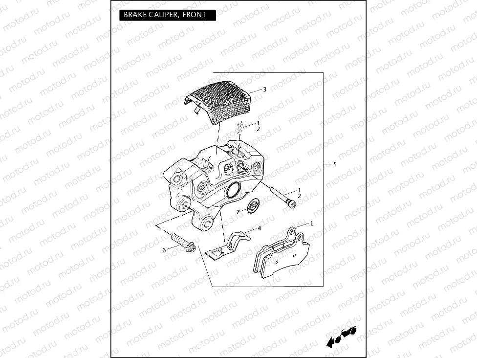 BRAKE CALIPER, FRONT