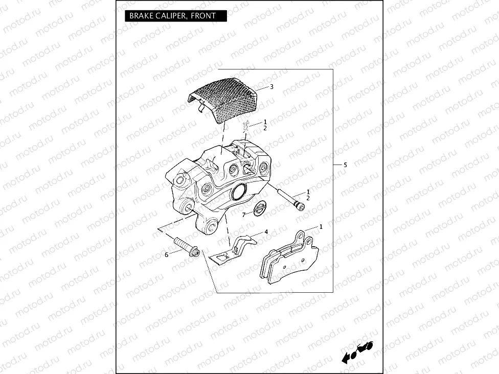 BRAKE CALIPER, FRONT