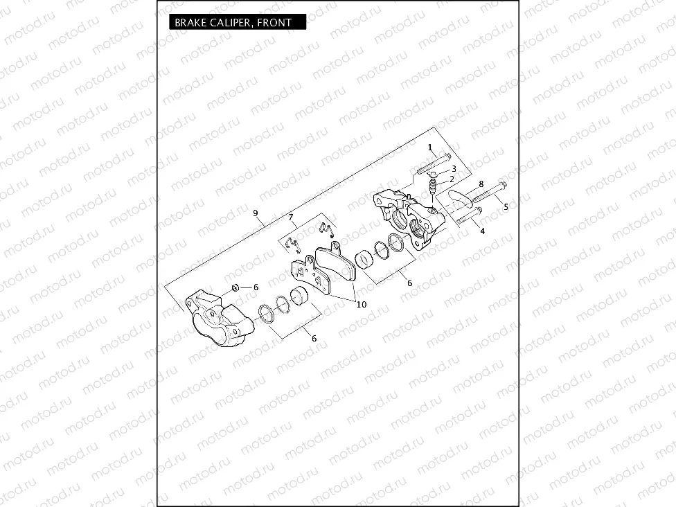 BRAKE CALIPER, FRONT