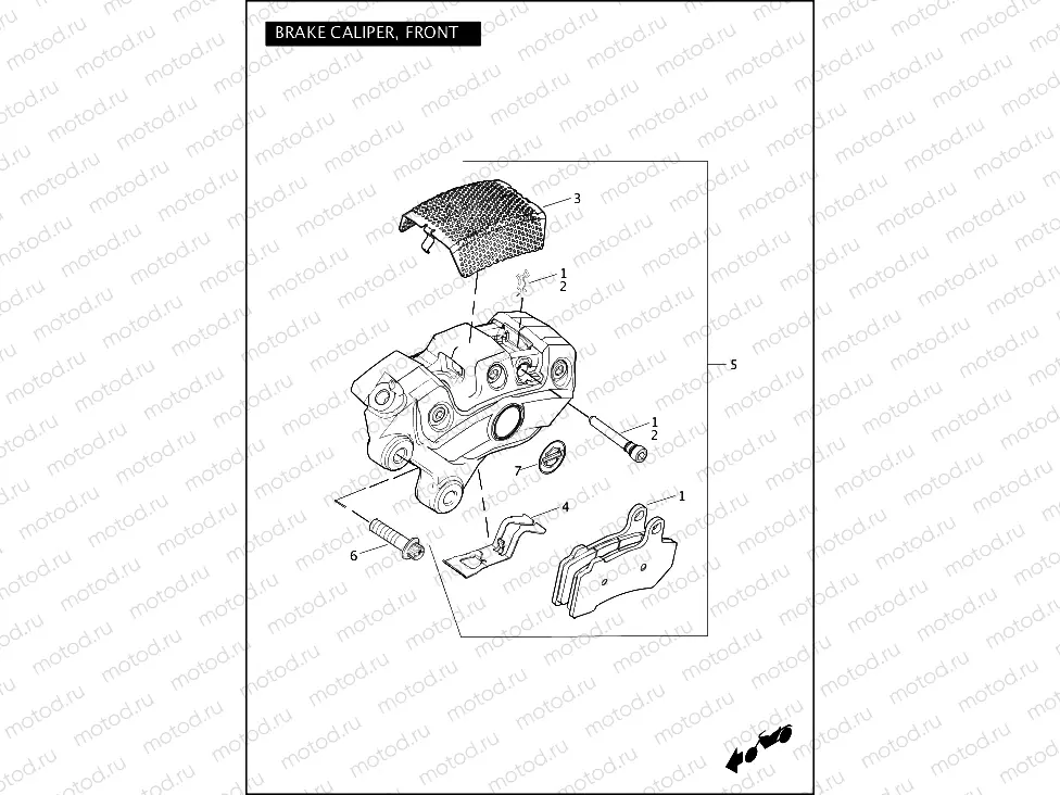 BRAKE CALIPER, FRONT