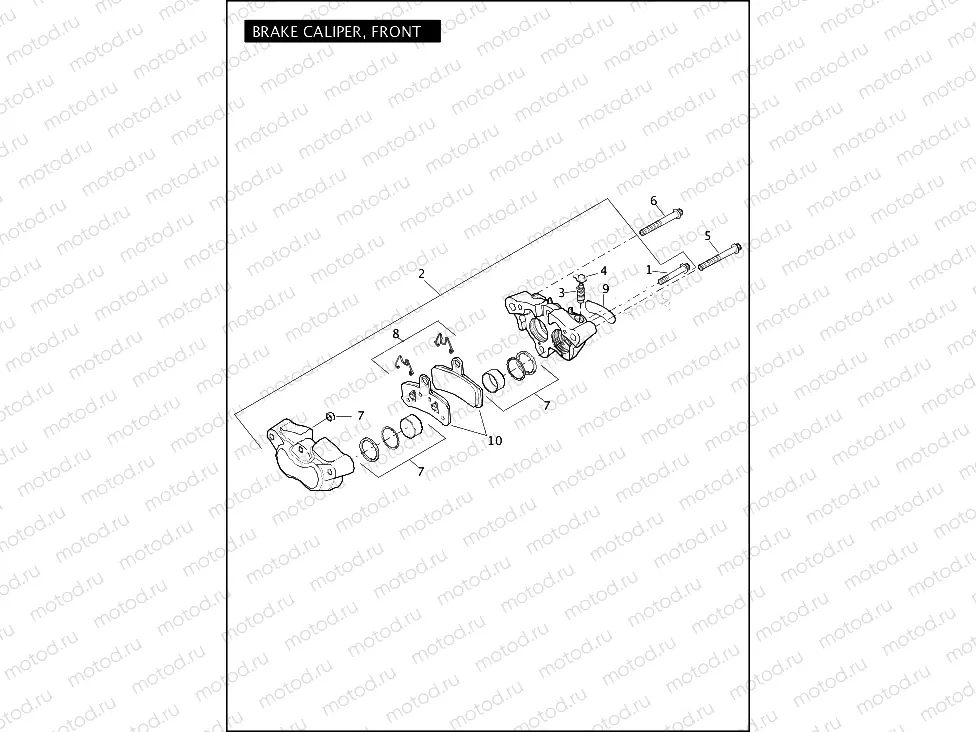 BRAKE CALIPER, FRONT