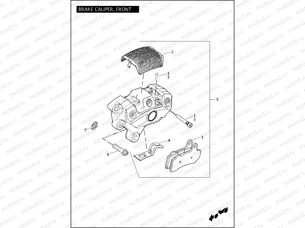 BRAKE CALIPER, FRONT