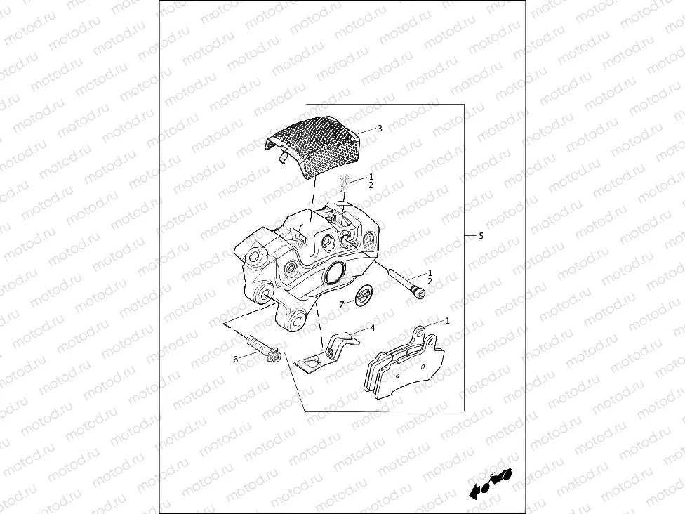 BRAKE CALIPER, FRONT