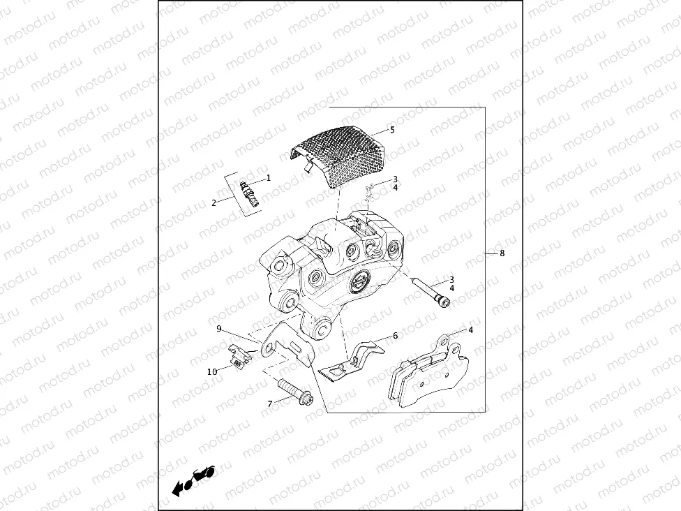 BRAKE CALIPER, FRONT