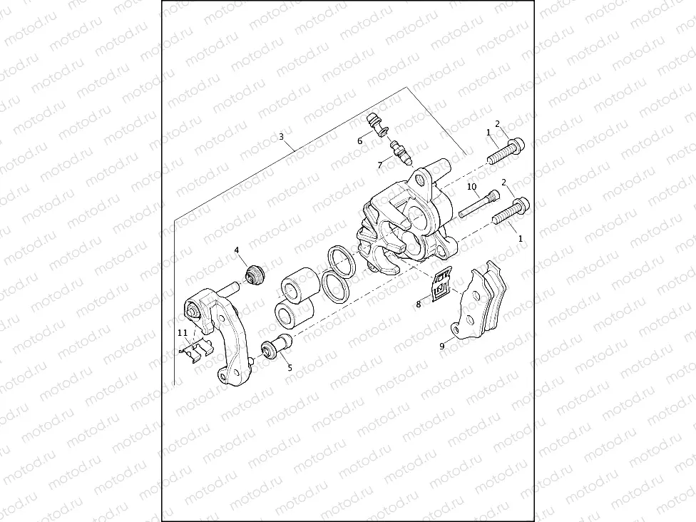BRAKE CALIPER, FRONT