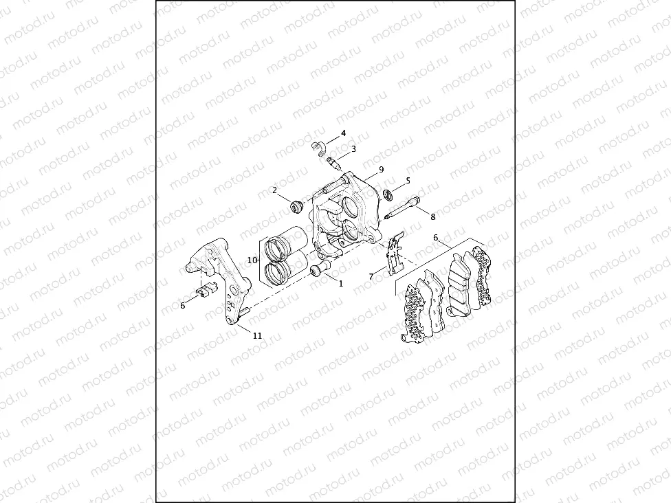 BRAKE CALIPER, FRONT