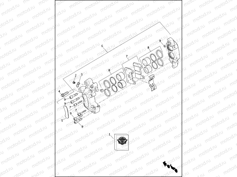 BRAKE CALIPER, FRONT