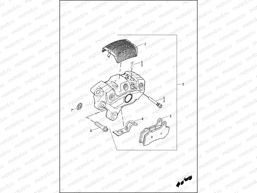 BRAKE CALIPER, FRONT