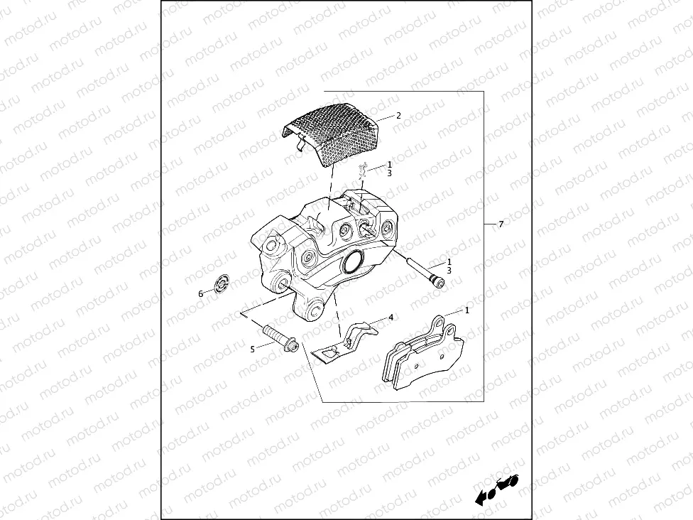 BRAKE CALIPER, FRONT