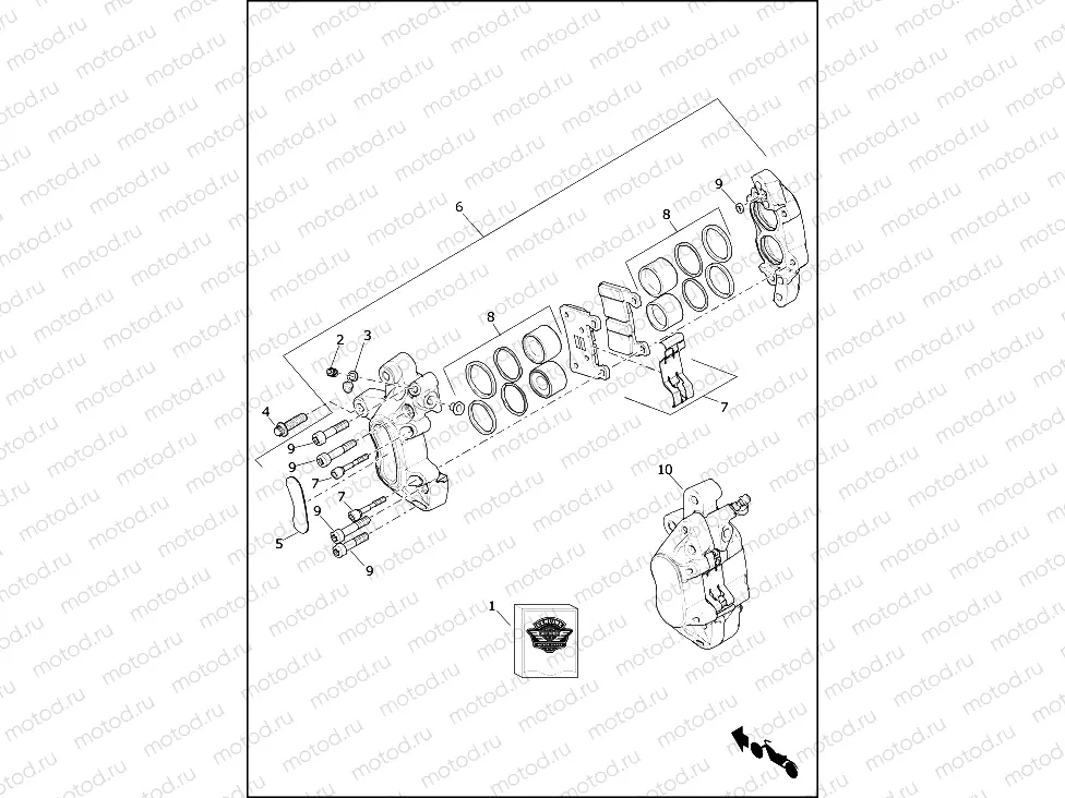 BRAKE CALIPER, FRONT