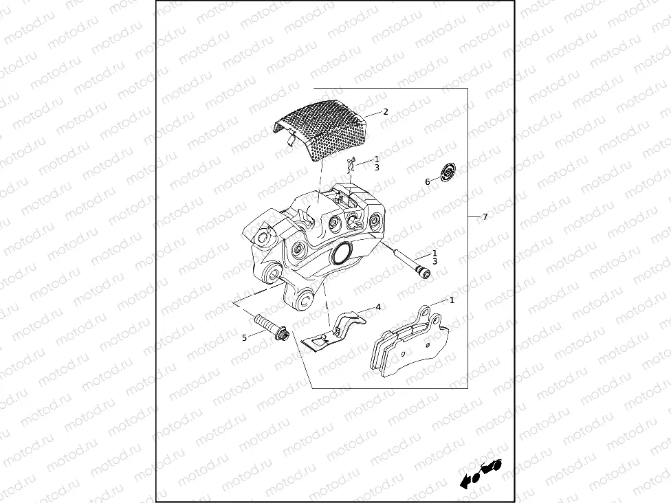 BRAKE CALIPER, FRONT