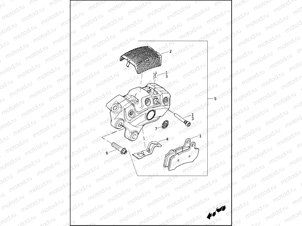 BRAKE CALIPER, FRONT