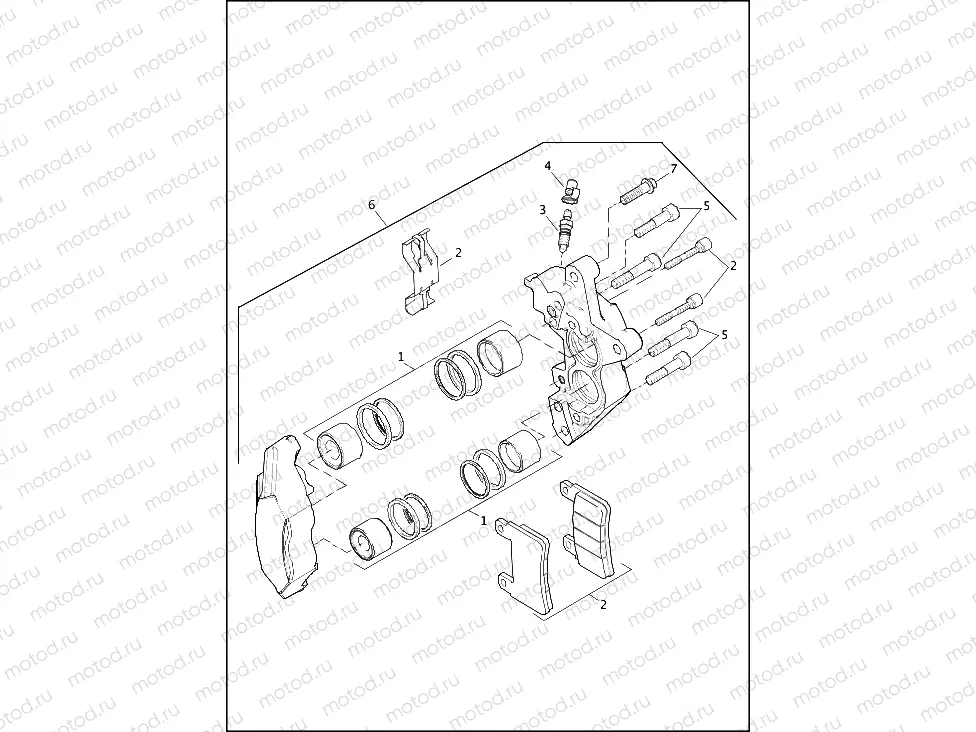 BRAKE CALIPER, FRONT - XR1200X