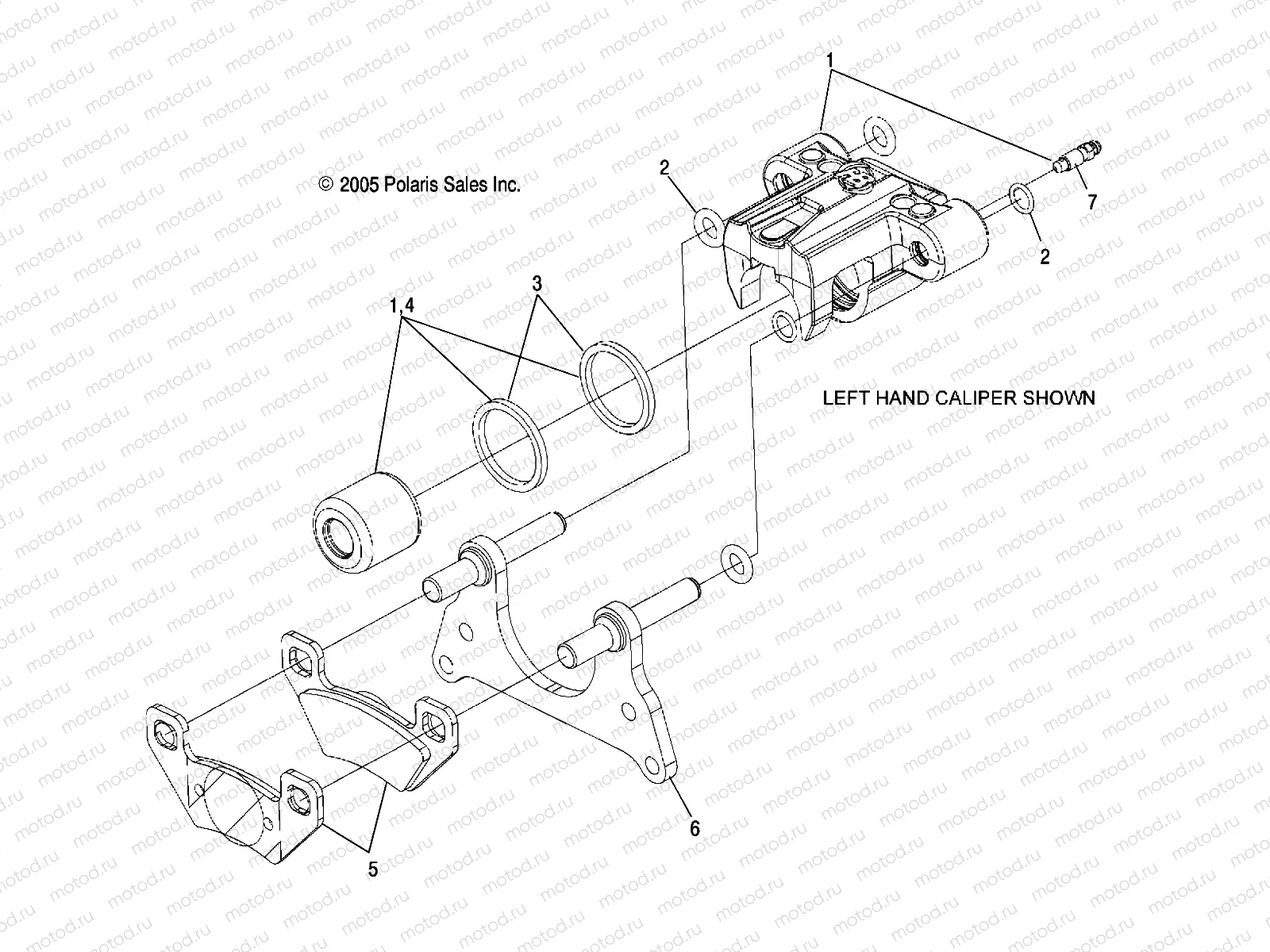 BRAKE CALIPER INTERNALS - A06LB27FA/LD27FB (4999206689920668B02) | BRAKE CALIPER INTERNALS - A06LB27FA/LD27FB (4999206689920668B02)