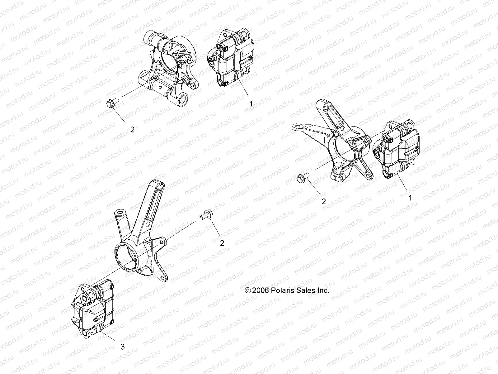 BRAKE CALIPER MOUNTING - A07LB27AA/AC/LH27AA/AB/AC/AD/AL (49ATVCALIPER07HAWK) | BRAKE CALIPER MOUNTING - A07LB27AA/AC/LH27AA/AB/AC/AD/AL (49ATVCALIPER07HAWK)