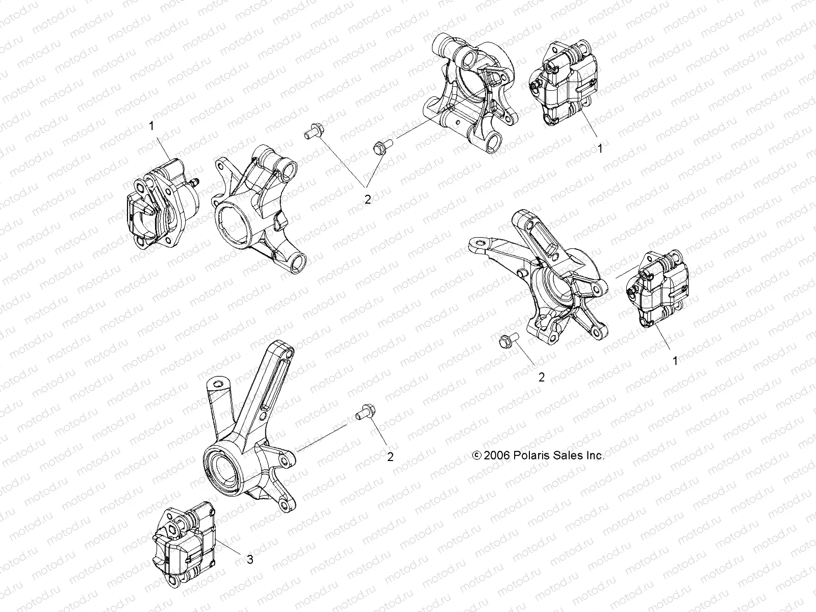 BRAKE CALIPER MOUNTING - A07LB27FA/LH27FB (49ATVCALIPERMTG07HAWKI) | BRAKE CALIPER MOUNTING - A07LB27FA/LH27FB (49ATVCALIPERMTG07HAWKI)