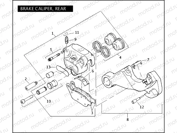 BRAKE CALIPER, REAR