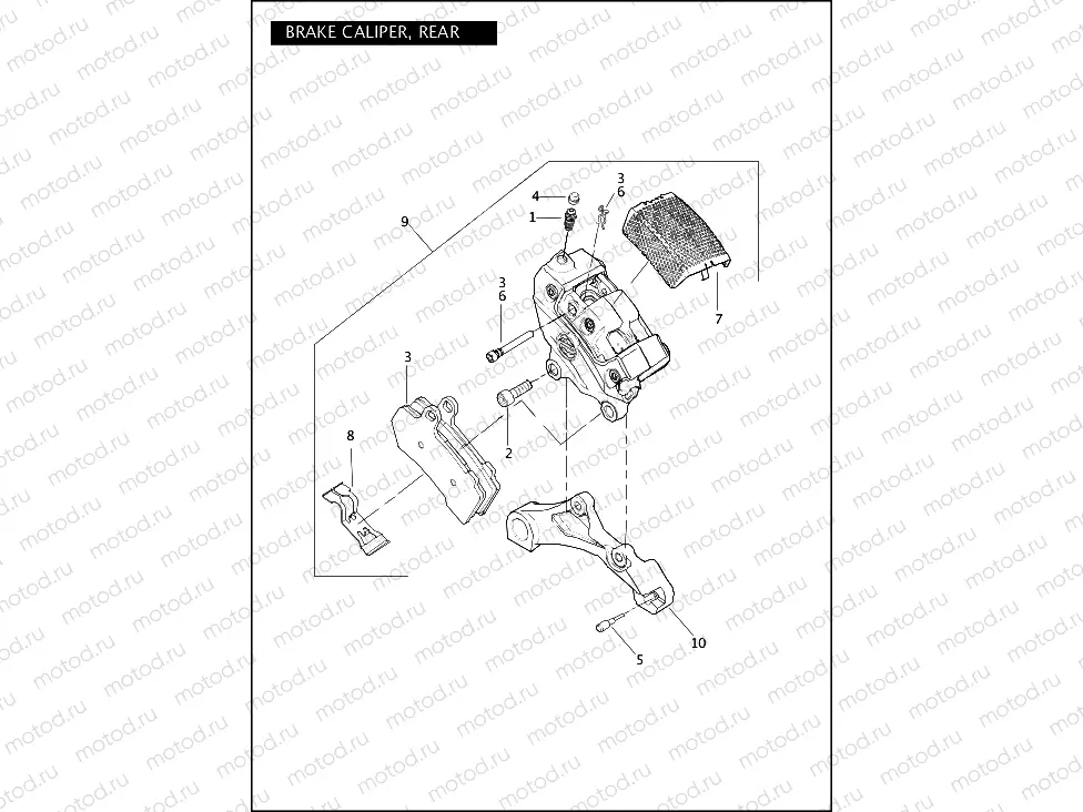 BRAKE CALIPER, REAR