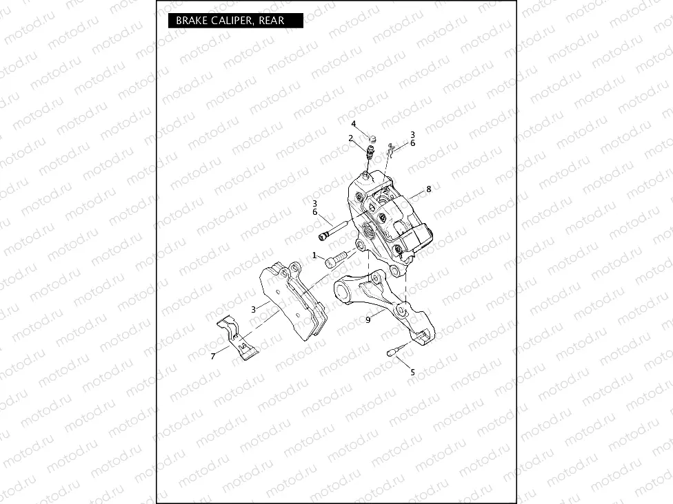 BRAKE CALIPER, REAR