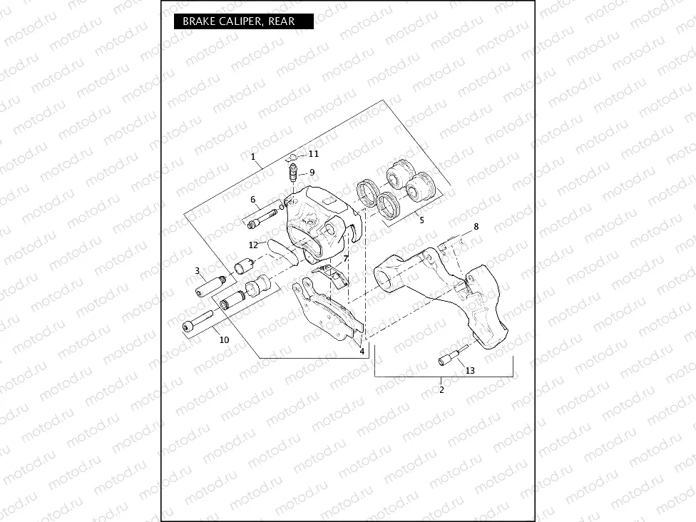 BRAKE CALIPER, REAR