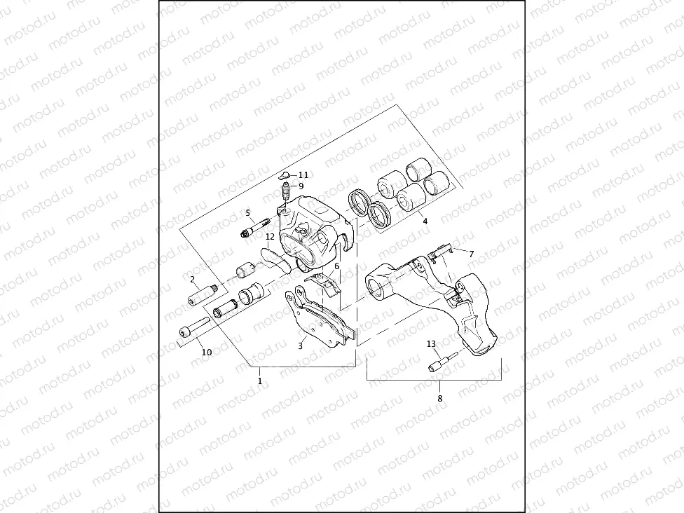 BRAKE CALIPER, REAR