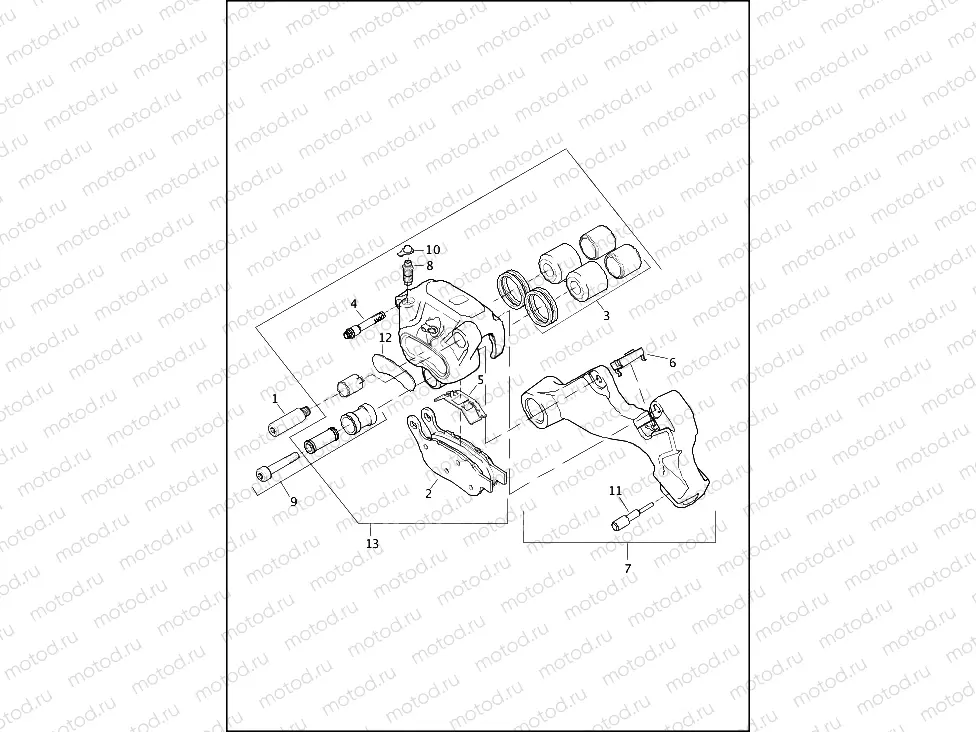 BRAKE CALIPER, REAR